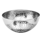 SECRET DE GOURMET Saladier en Inox  Martelé  24cm Argent