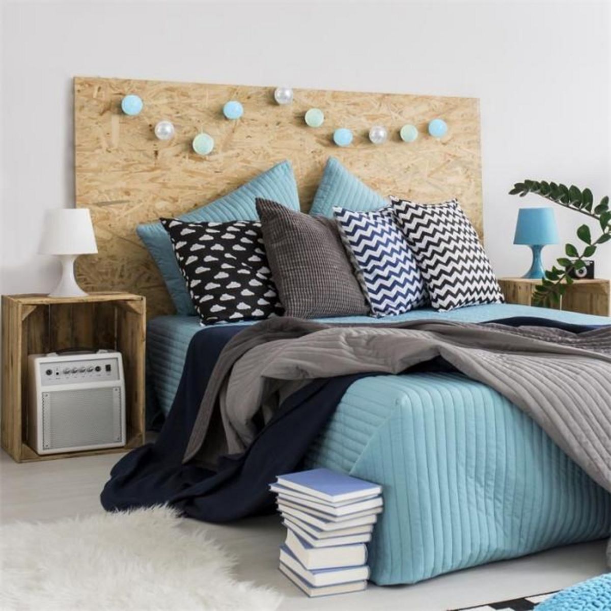 Paris Prix Guirlande Lumineuse à Led  10 Boules  192cm Bleu