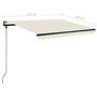 Voir la diapositive 6 : VIDAXL Auvent manuel retractable avec LED 350x250 cm Creme