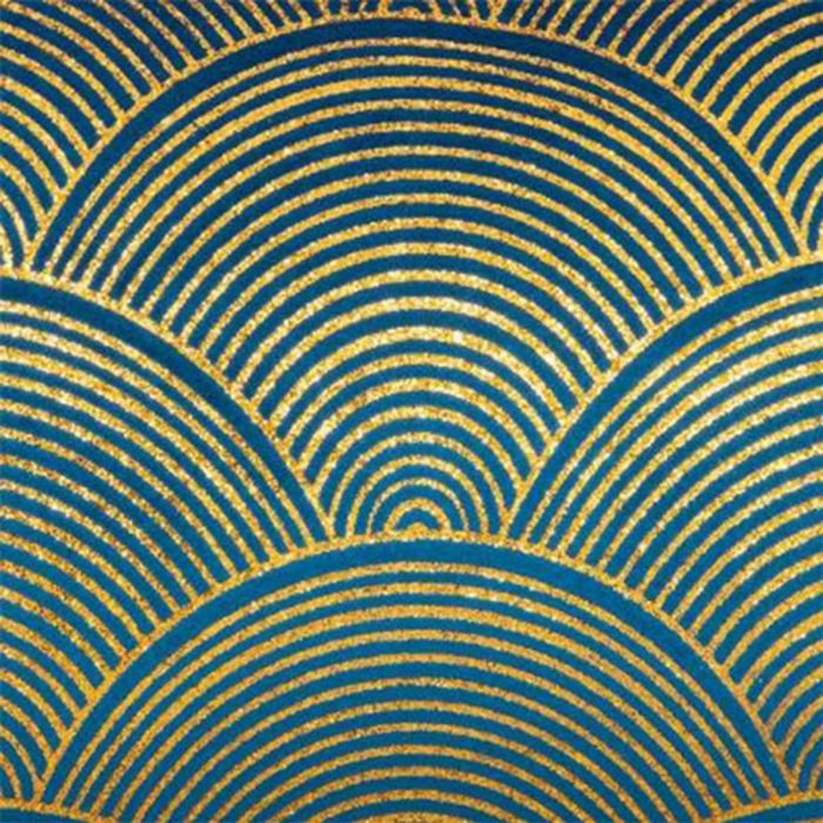 ATMOSPHERA Coussin Déco en Velours  Glitter  40x40cm Bleu