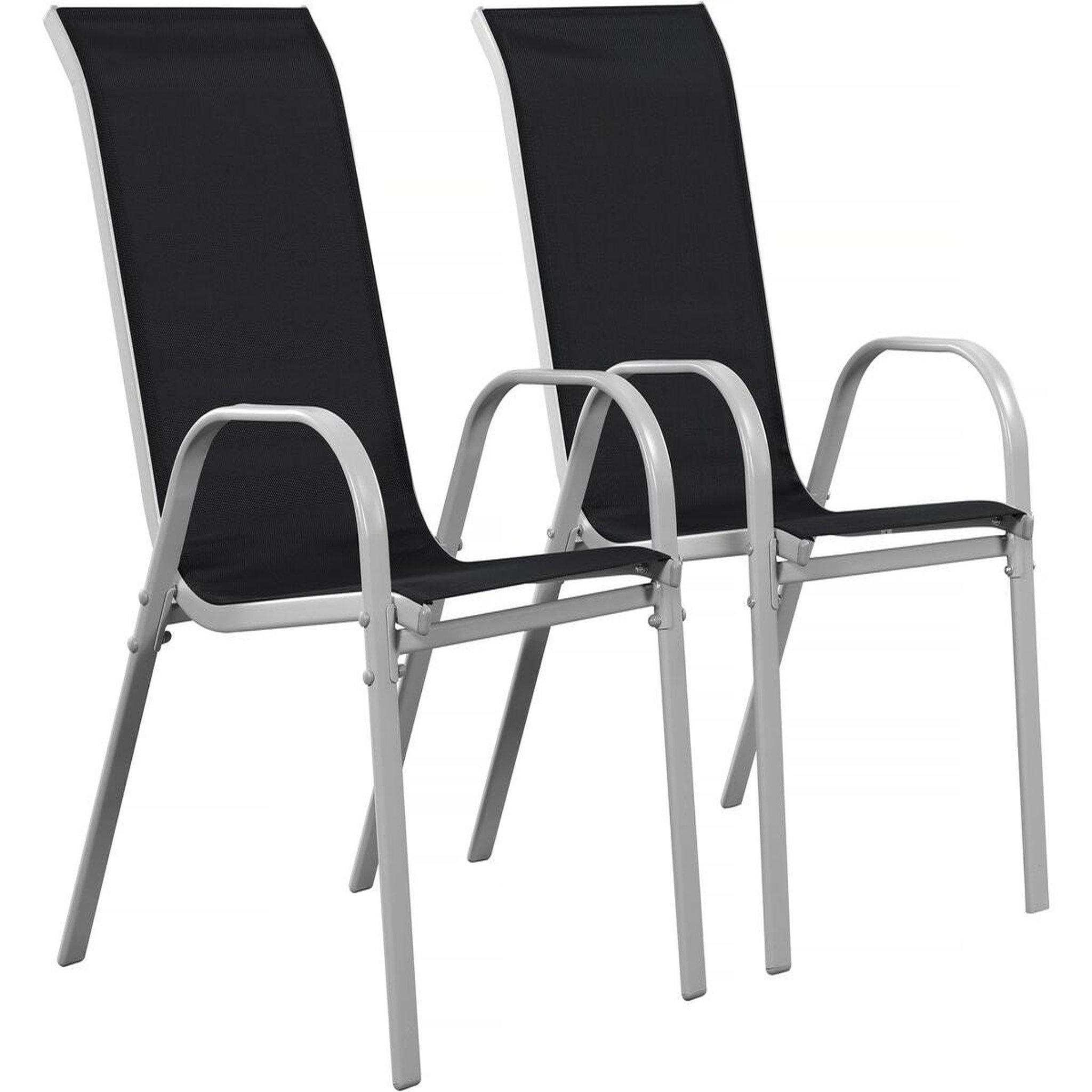 Habitat et Jardin Fauteuil jardin textilène  cordoba  - phoenix - noir - lot de 2