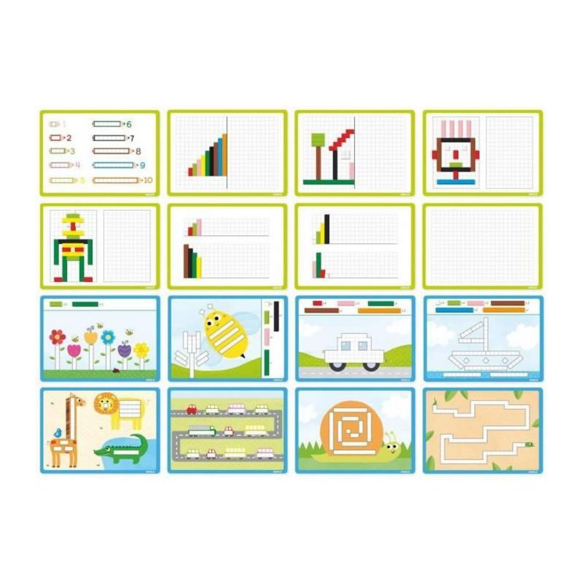 Goula Jeu éducatif - GOULA - Activités avec réglettes - Apprentissage des nombres et logique mathématique