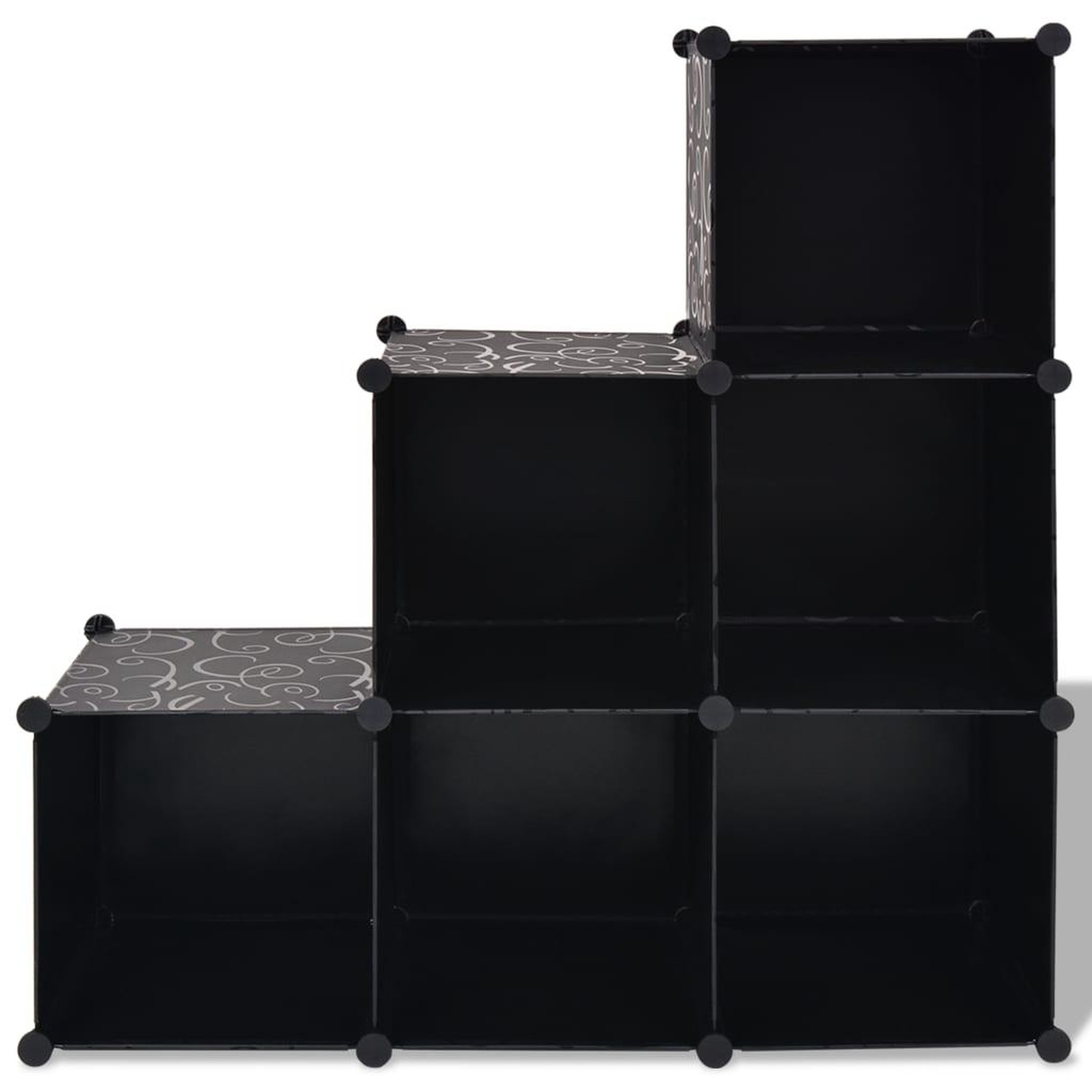 Voir la diapositive 2 : VIDAXL Organisateur de rangement cube avec 6 compartiments Noir