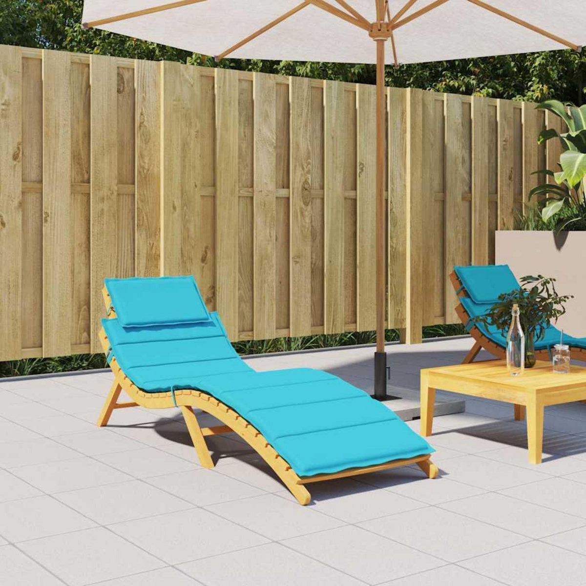 VIDAXL Coussin de chaise longue turquoise tissu oxford