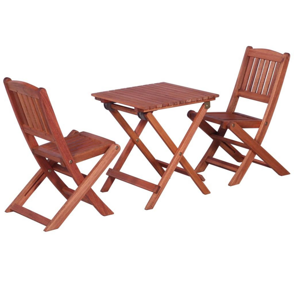 VIDAXL Ensemble de bistro 3 pcs pour enfants Bois d'eucalyptus solide
