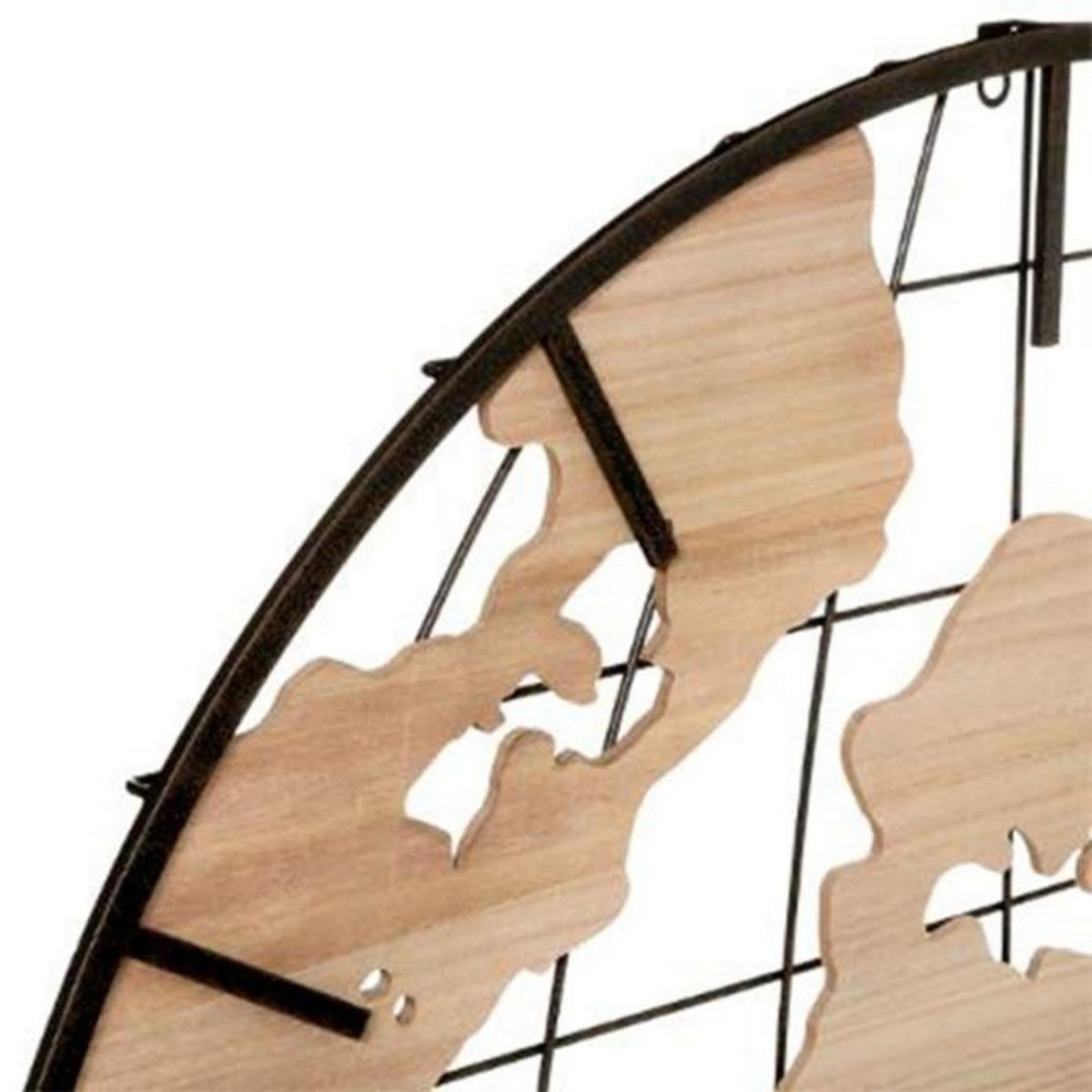 ATMOSPHERA Horloge Murale Design  Monde  90cm Naturel