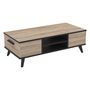 Voir la diapositive 2 : Table basse 2 tiroirs 2 niches L106cm JAMES