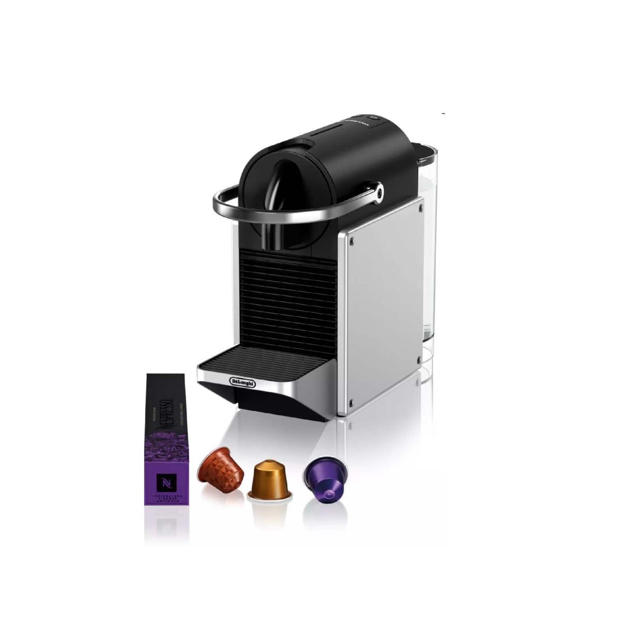 Voir la diapositive 6 : DELONGHI Nespresso pixie gris metal en127.s