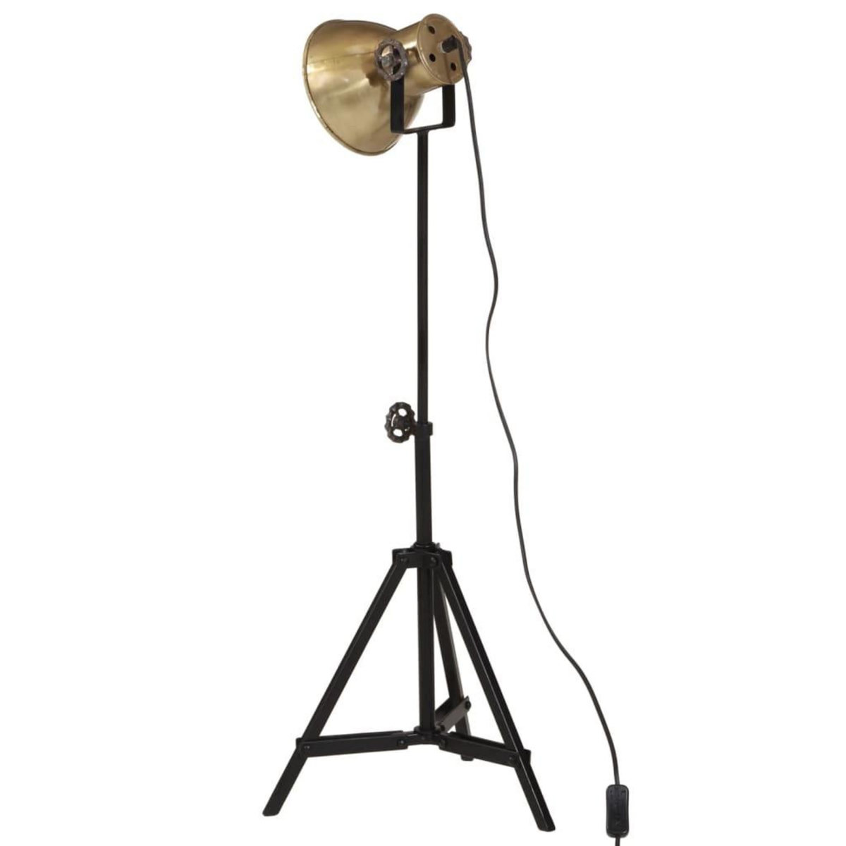 VIDAXL Lampadaire 25 W laiton antique 35x35x65/95 cm E27