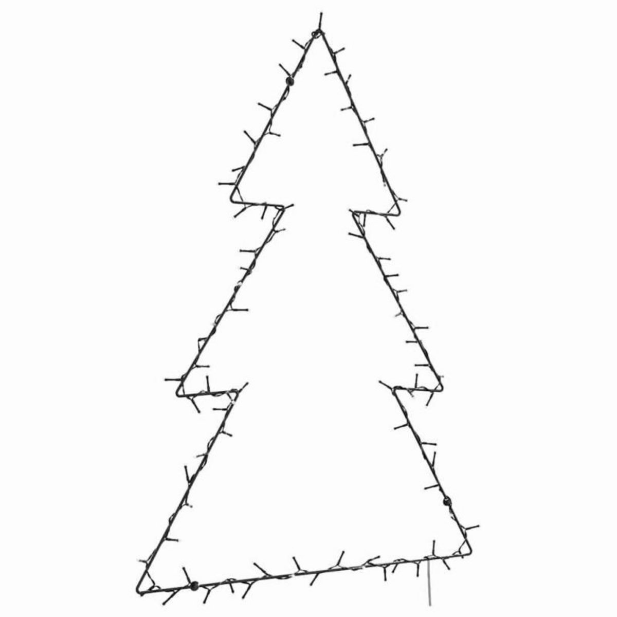 VIDAXL Lumières de Noël silhouette d arbre de Noël 115 LED blanc chaud