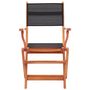 Voir la diapositive 3 : VIDAXL Chaises pliables de jardin lot de 2 Noir Eucalyptus textilene