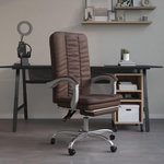 VIDAXL Fauteuil inclinable de bureau Marron Similicuir