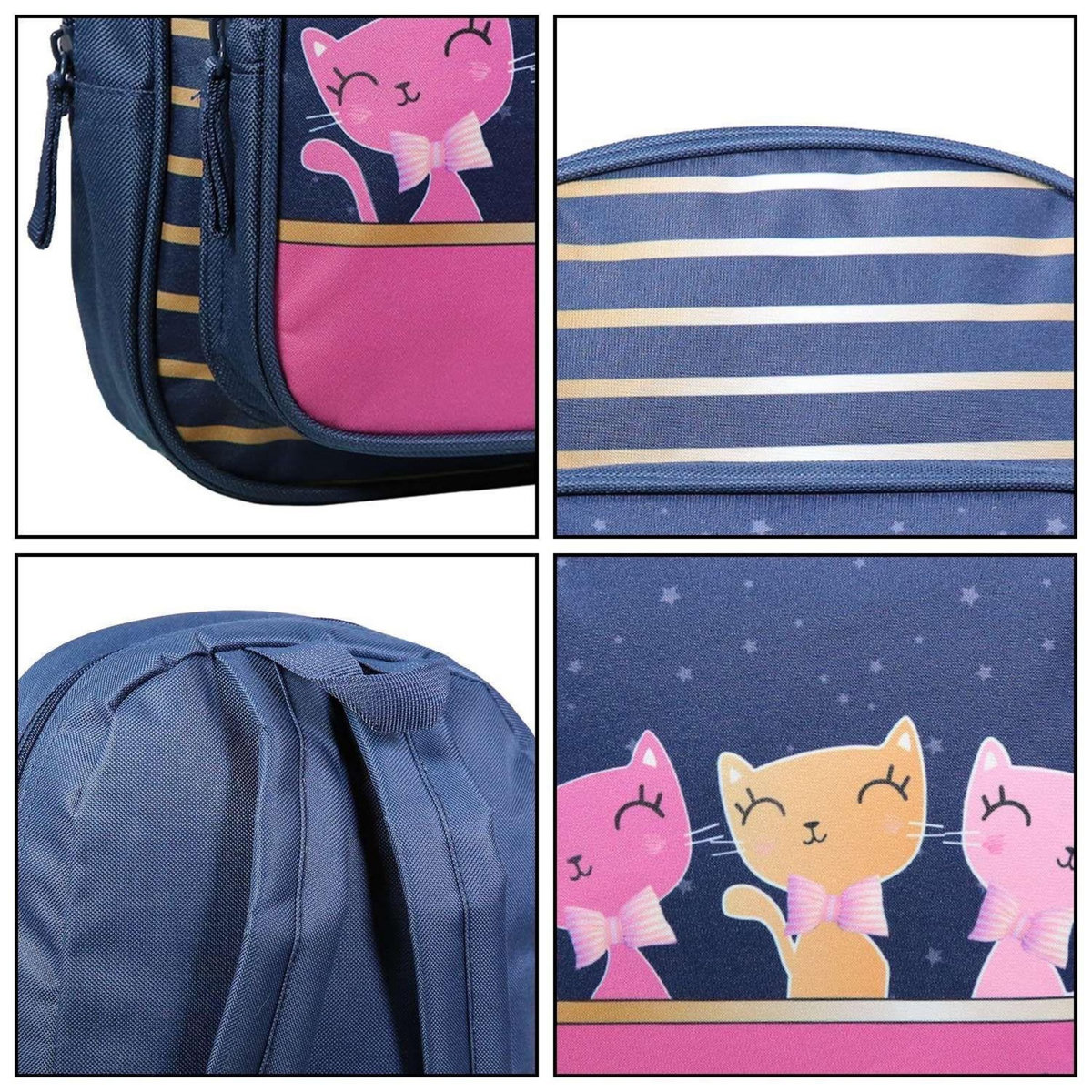 Bagtrotter BAGTROTTER Sac à dos 31 cm avec poche maternelle Lili Lou Chat Bleu