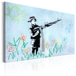 Paris Prix Tableau Imprimé  Boy with Gun - Banksy. Coloris disponibles : Multicolore