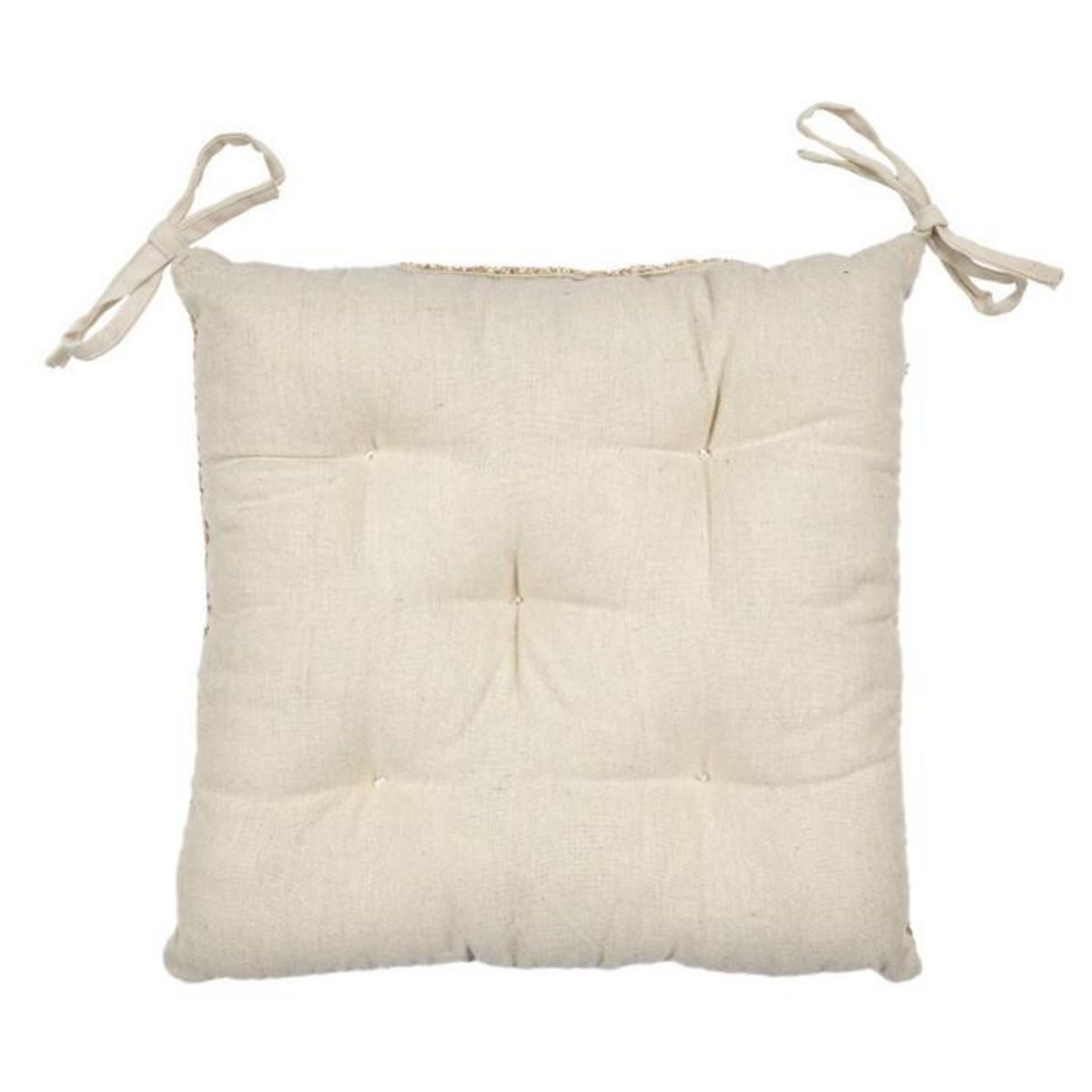 Paris Prix Galette de Chaise  Réversible  40x40cm Naturel