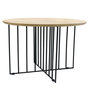 Voir la diapositive 2 : The Home Deco Factory Table basse industrielle bois et métal Maverick - Diam. 70 x H. 45 cm - Noir