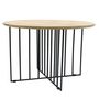 Voir la diapositive 2 : The Home Deco Factory Table basse industrielle bois et métal Maverick - Diam. 70 x H. 45 cm - Noir