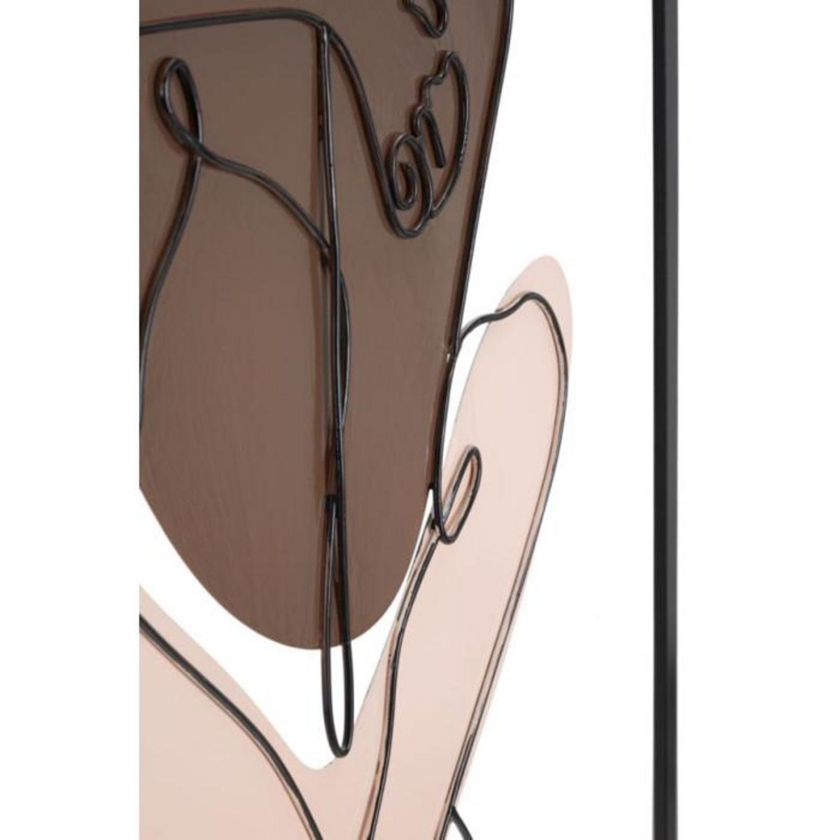 Paris Prix Décoration Murale Encadrée en Métal  Couple  80cm Multicolore