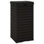 Voir la diapositive 4 : VIDAXL Poubelle d'exterieur noir 41x41x86 cm polypropylene