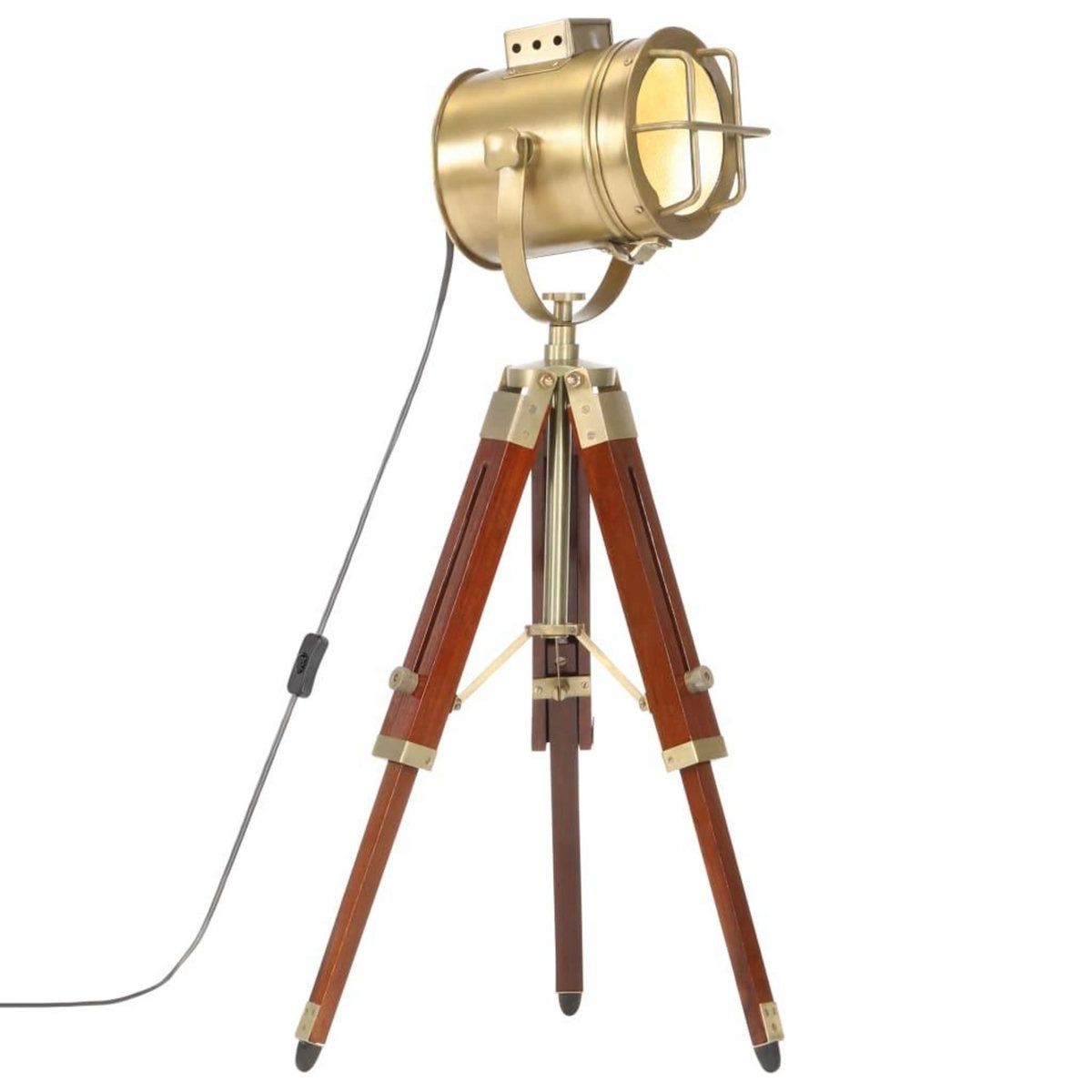 VIDAXL Lampadaire a trepied bois de manguier massif 69 cm