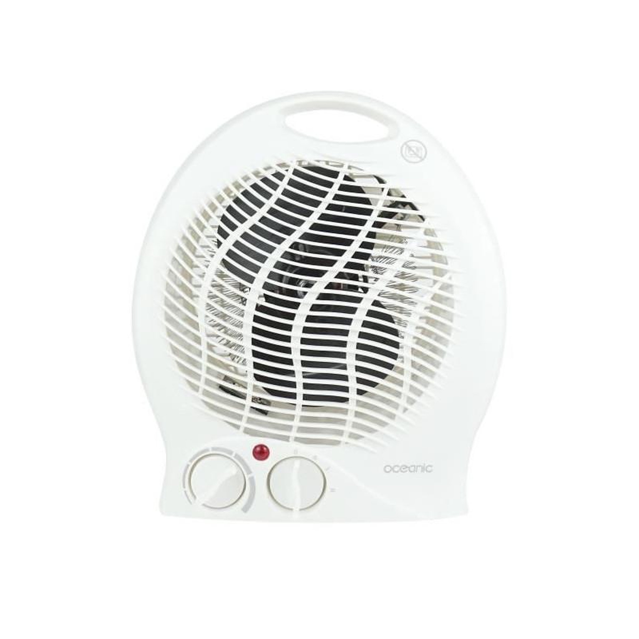 Voir la diapositive 1 : OCEANIC Chauffage mobile soufflant 2000W OCEANIC - 2 puissances - Fonction ventilateur - Blanc