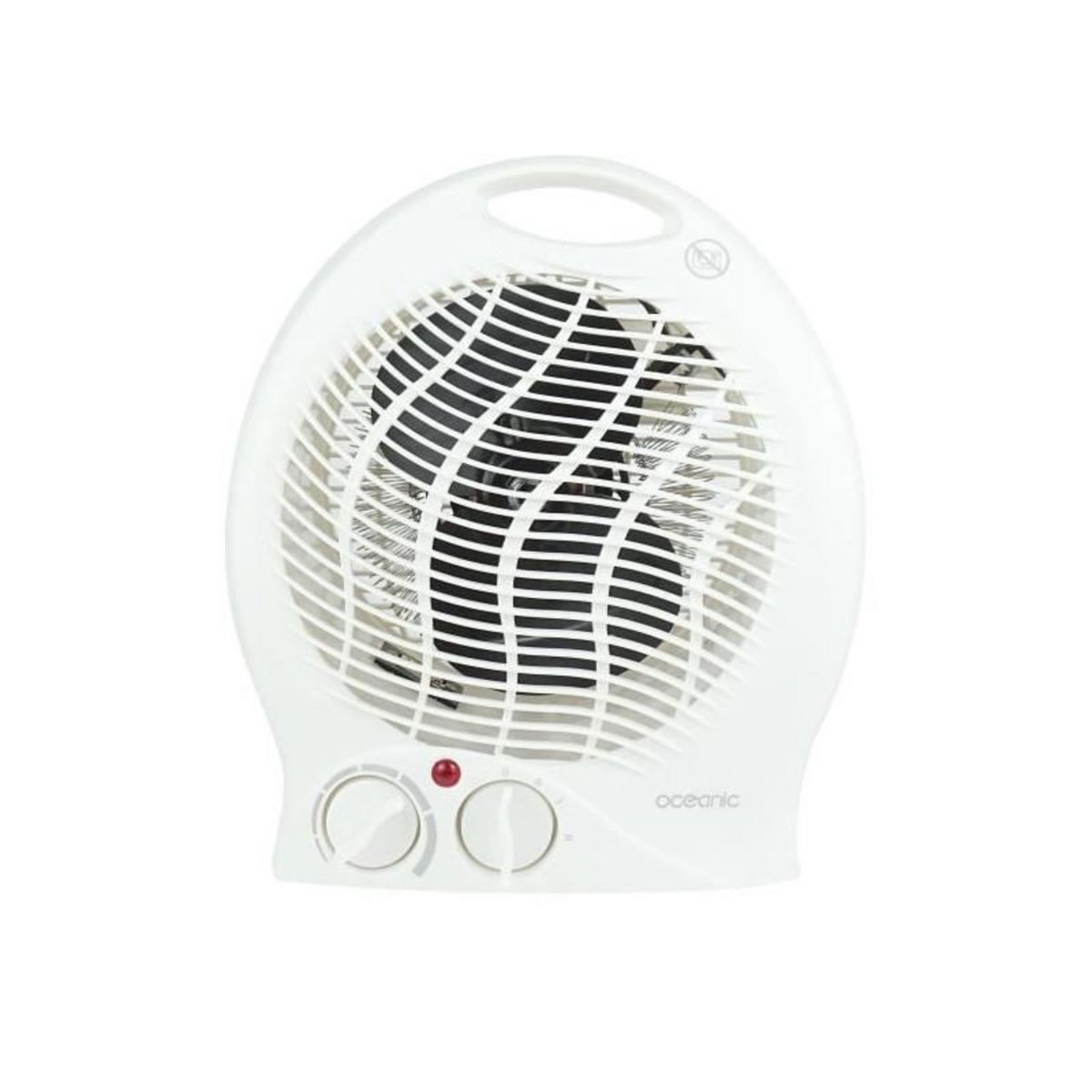 OCEANIC Chauffage mobile soufflant 2000W OCEANIC - 2 puissances - Fonction ventilateur - Blanc