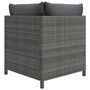 Voir la diapositive 4 : VIDAXL Salon de jardin 8 pcs avec coussins Resine tressee Gris
