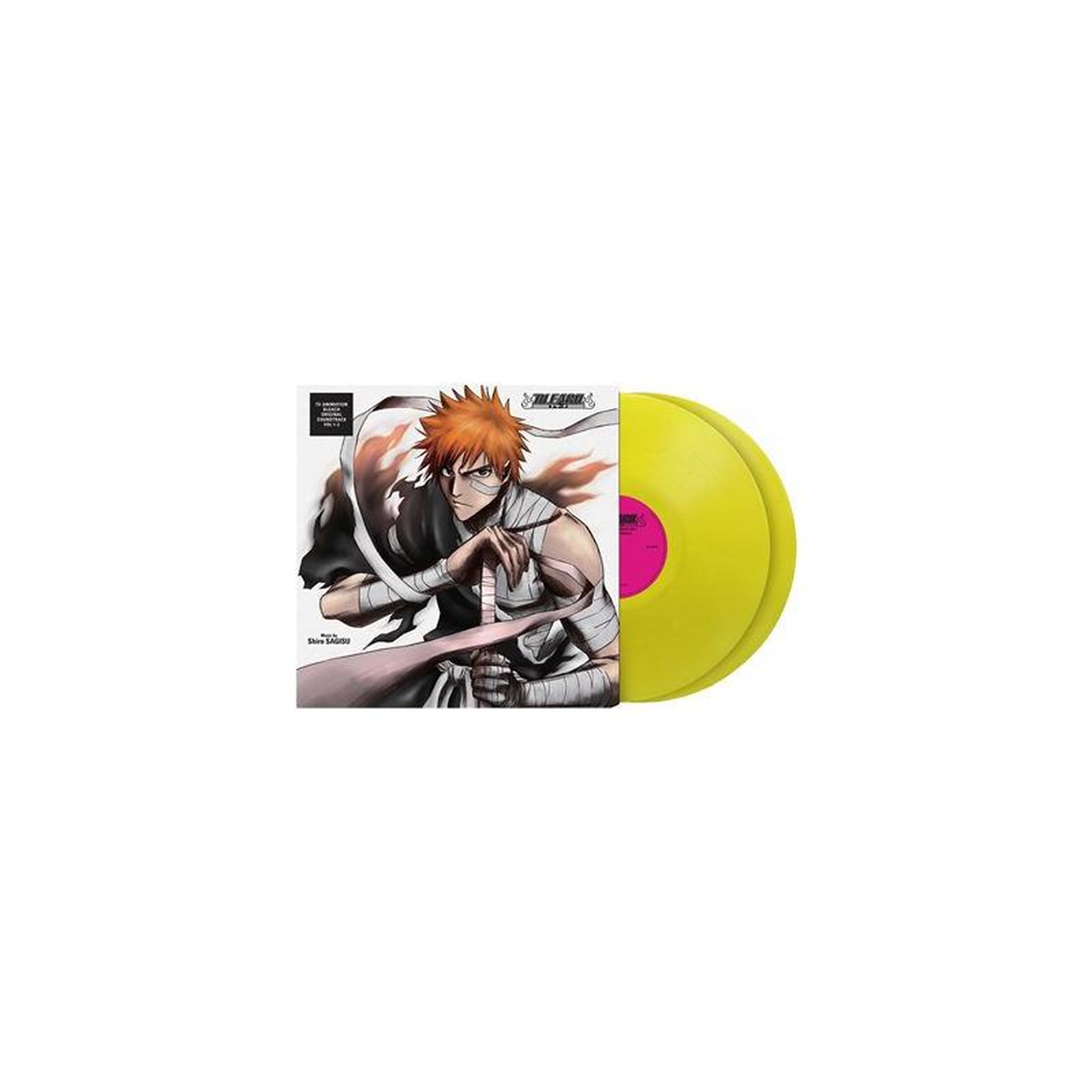 Vinyle lp bande originale bleach édition exclusive transparente jaune avec visuel ichigo