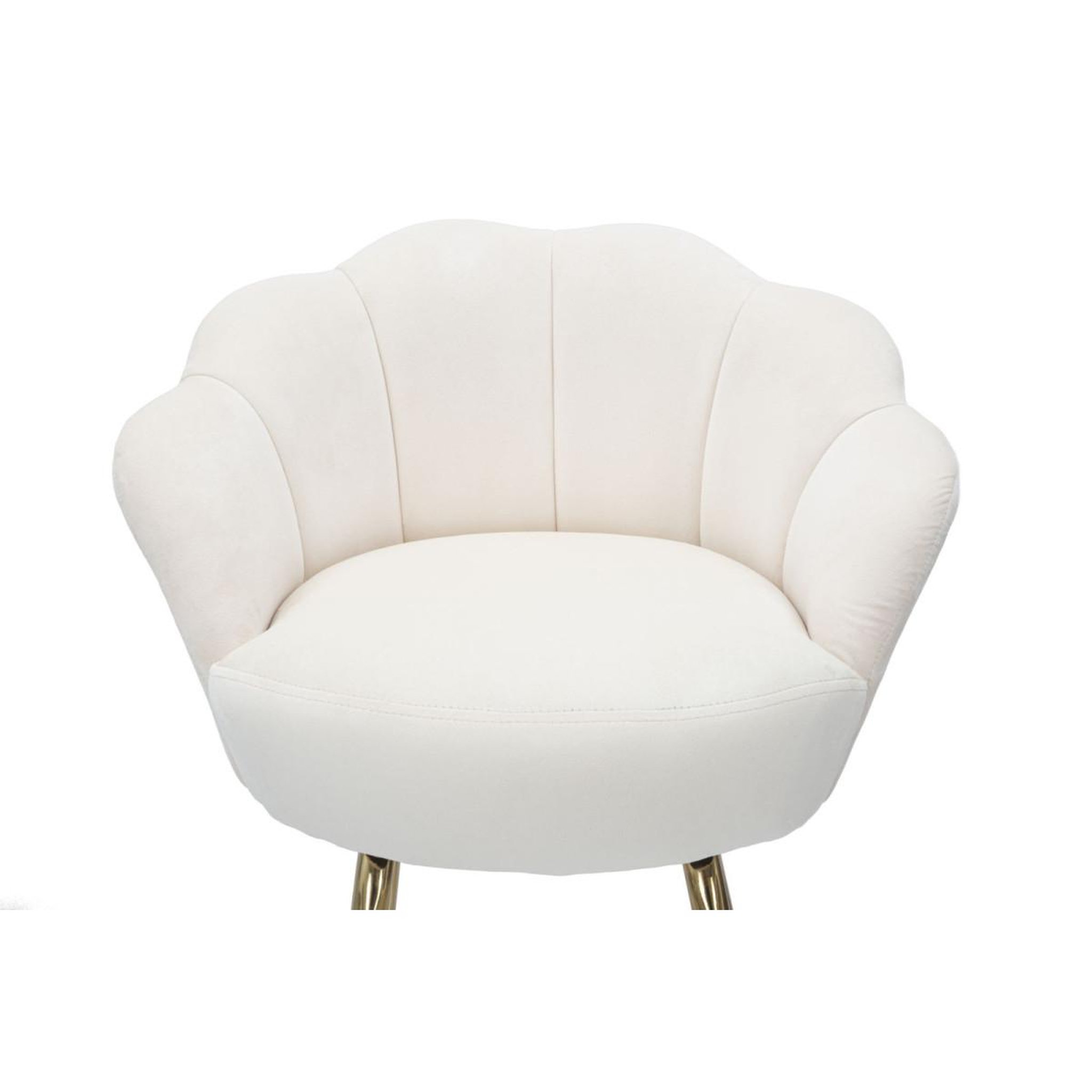 Voir la diapositive 5 : Paris Prix Tabouret de Bar Coquillage  Vienna  110cm Crème & Or