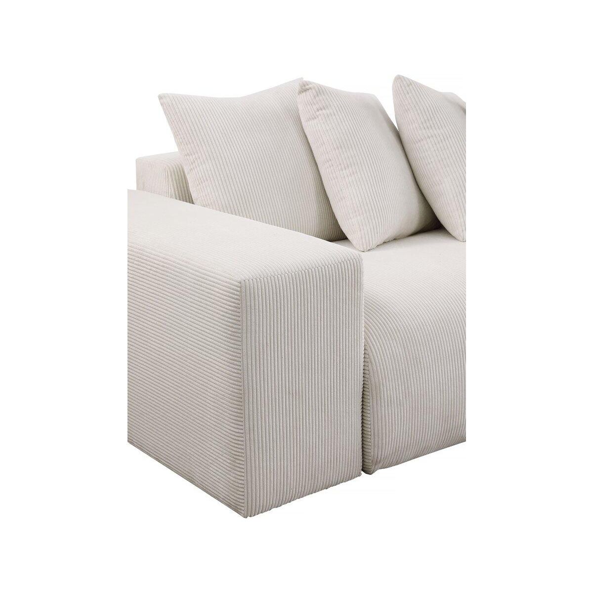 Habitat et Jardin Canapé fixe 3 places en velours côtelé  Rivoli  - Beige