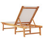 Voir la diapositive 5 : VIDAXL Chaise longue gris bois d'acacia solide et textilene