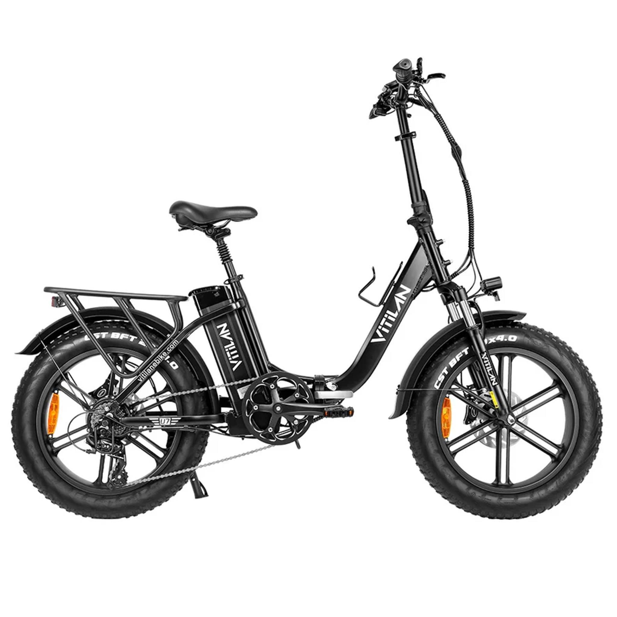 Voir la diapositive 2 : VITILAN Vélo électrique pliable Vitilan U7 2.0 - 20 pouces - Cadre ouvert - 48 V 20 Ah