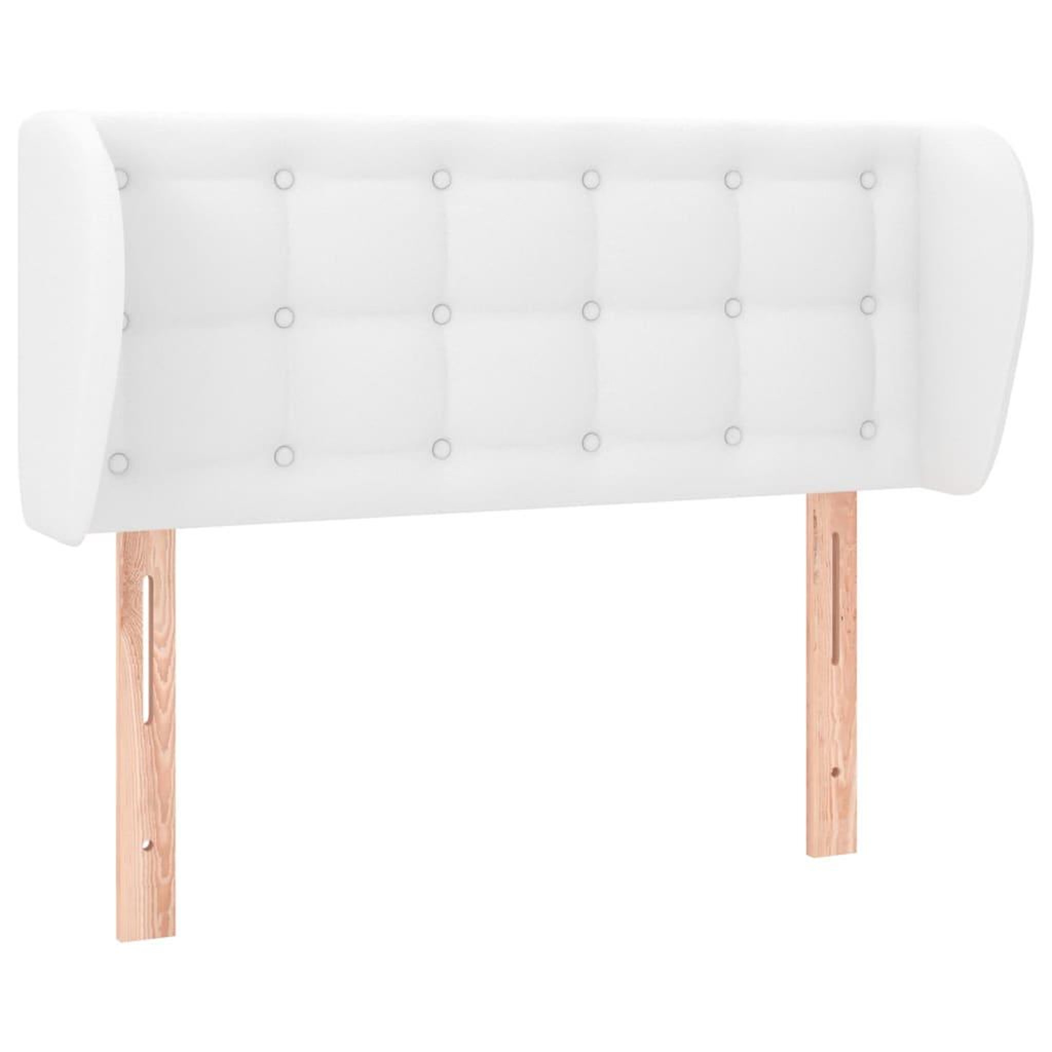 Voir la diapositive 2 : VIDAXL Tete de lit avec oreilles Blanc 103x23x78/88 cm Similicuir