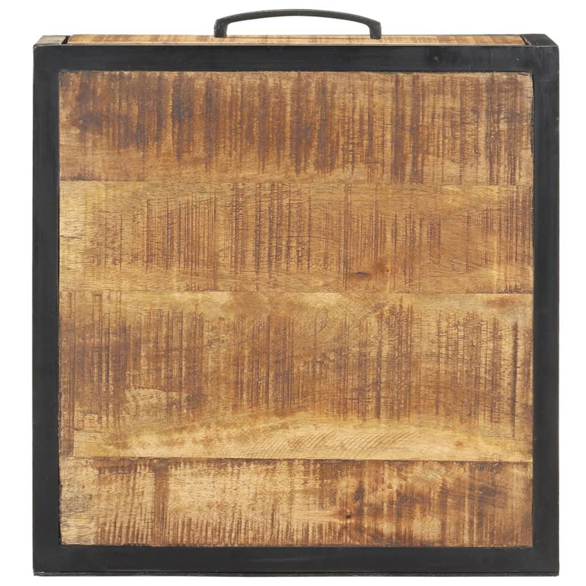 Voir la diapositive 5 : VIDAXL Table de chevet 40x40x35 cm bois de manguier brut