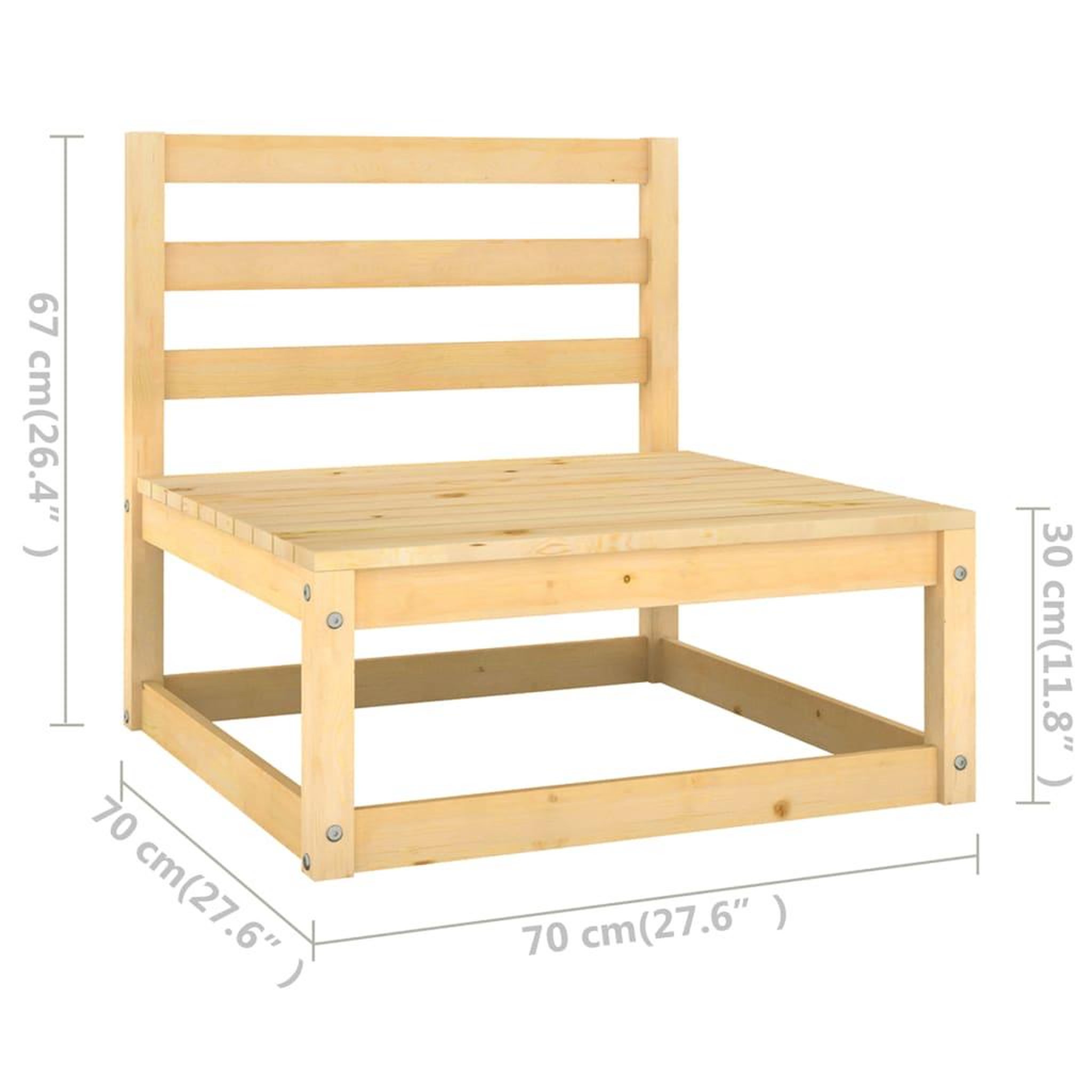 Voir la diapositive 6 : VIDAXL Salon de jardin 13 pcs avec coussins Bois de pin massif