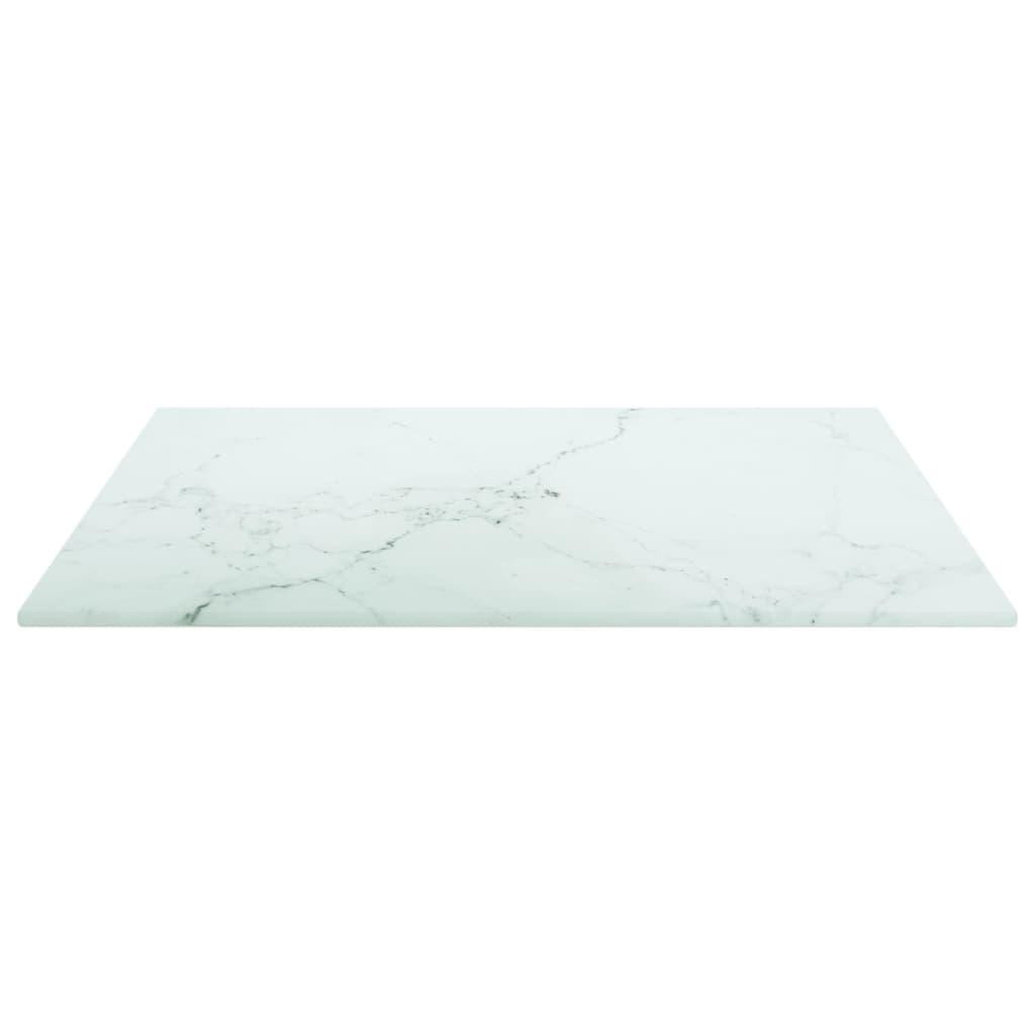 Voir la diapositive 3 : VIDAXL Dessus de table blanc 40x40 cm 6 mm verre trempe design marbre