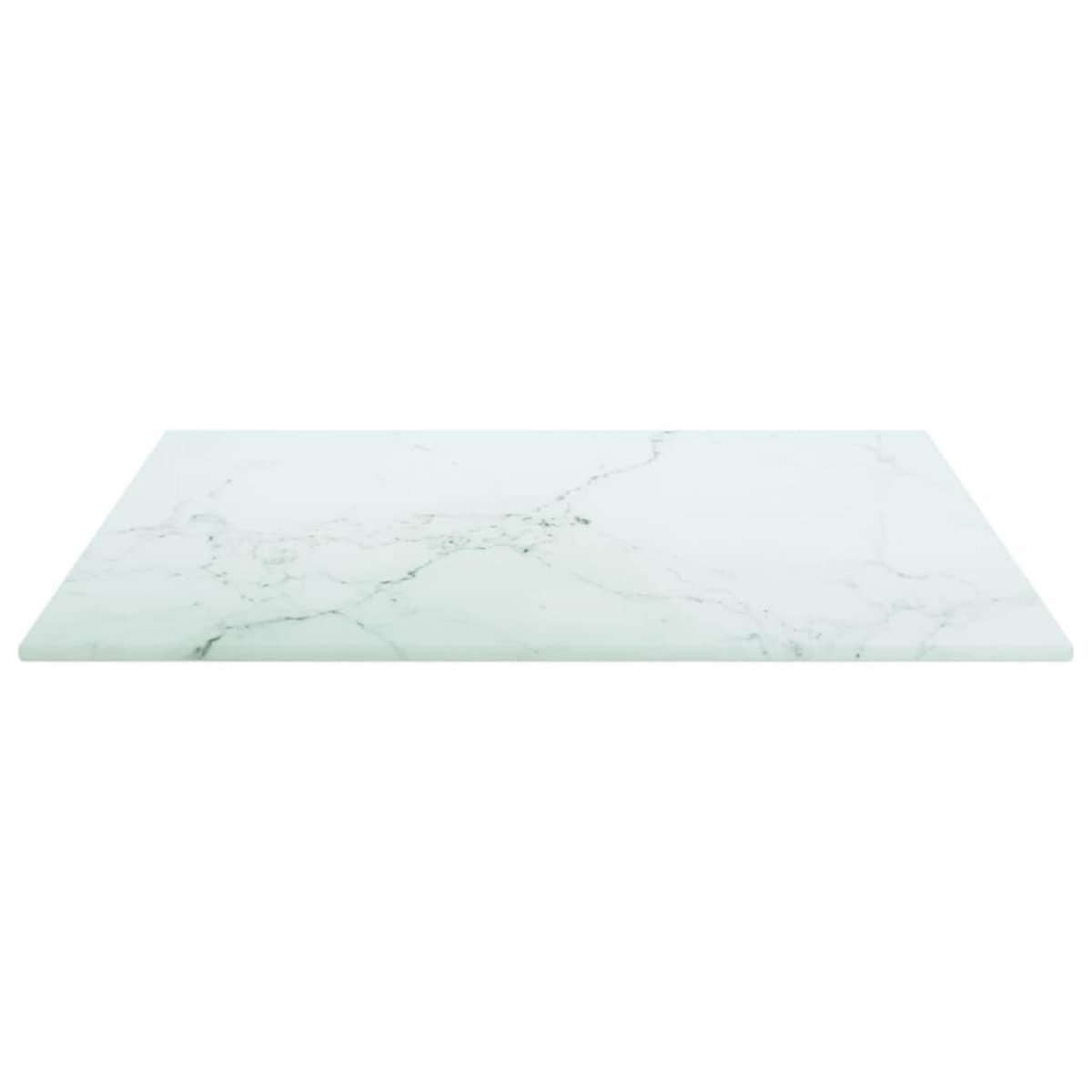 VIDAXL Dessus de table blanc 40x40 cm 6 mm verre trempe design marbre