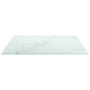 Voir la diapositive 3 : VIDAXL Dessus de table blanc 40x40 cm 6 mm verre trempe design marbre
