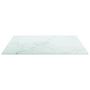 Voir la diapositive 3 : VIDAXL Dessus de table blanc 40x40 cm 6 mm verre trempe design marbre