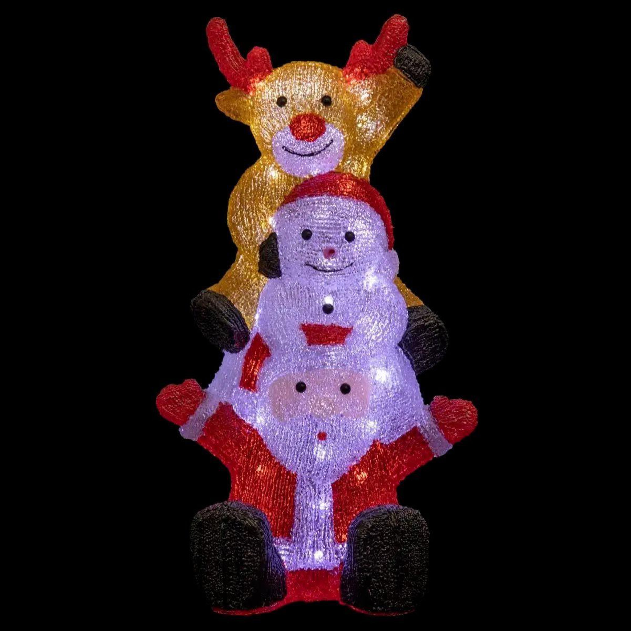 FEERIC LIGHT & CHRISTMAS Décoration lumineuse led  trio  58cm multicolore