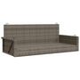Voir la diapositive 2 : VIDAXL Balancelle gris 119x56x48 cm resine tressee