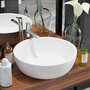 Voir la diapositive 1 : VIDAXL Lavabo ronde Ceramique Blanc 42 x 12 cm