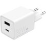 Voir la diapositive 1 : ESSENTIEL B Chargeur 32W PowerDelivery USB-A  / USB-C Blanc