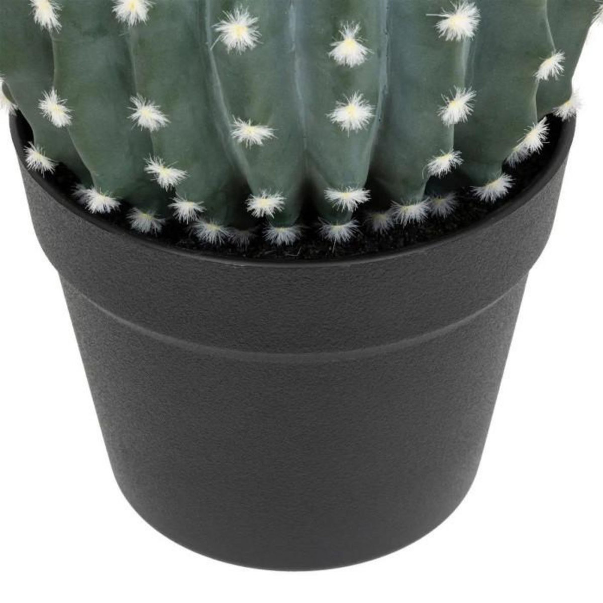 ATMOSPHERA Plante Artificielle en Pot  Cactus  25cm Vert