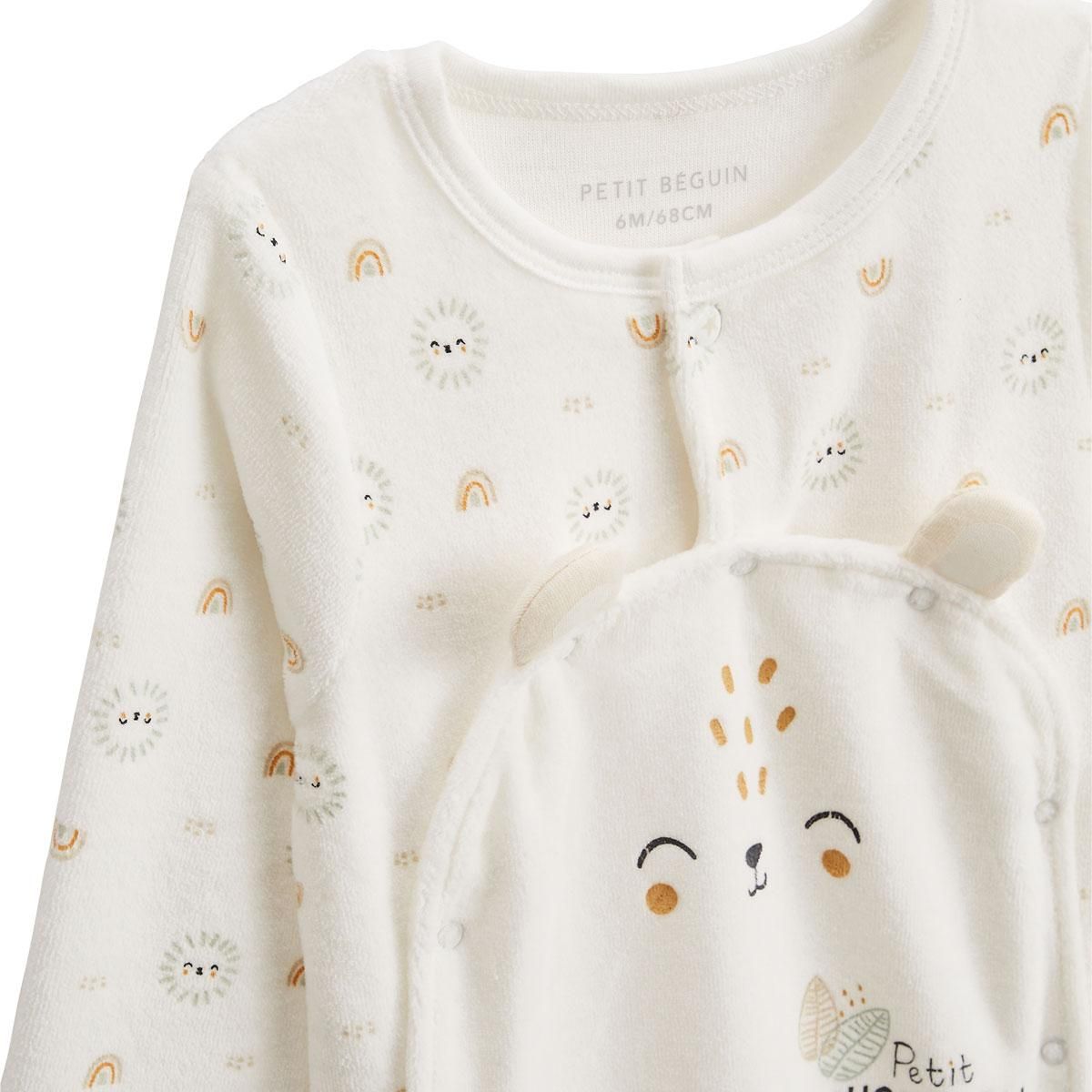 Petit Béguin Pyjama bébé en velours ouverture pont Mon Petit Chou du Pérou