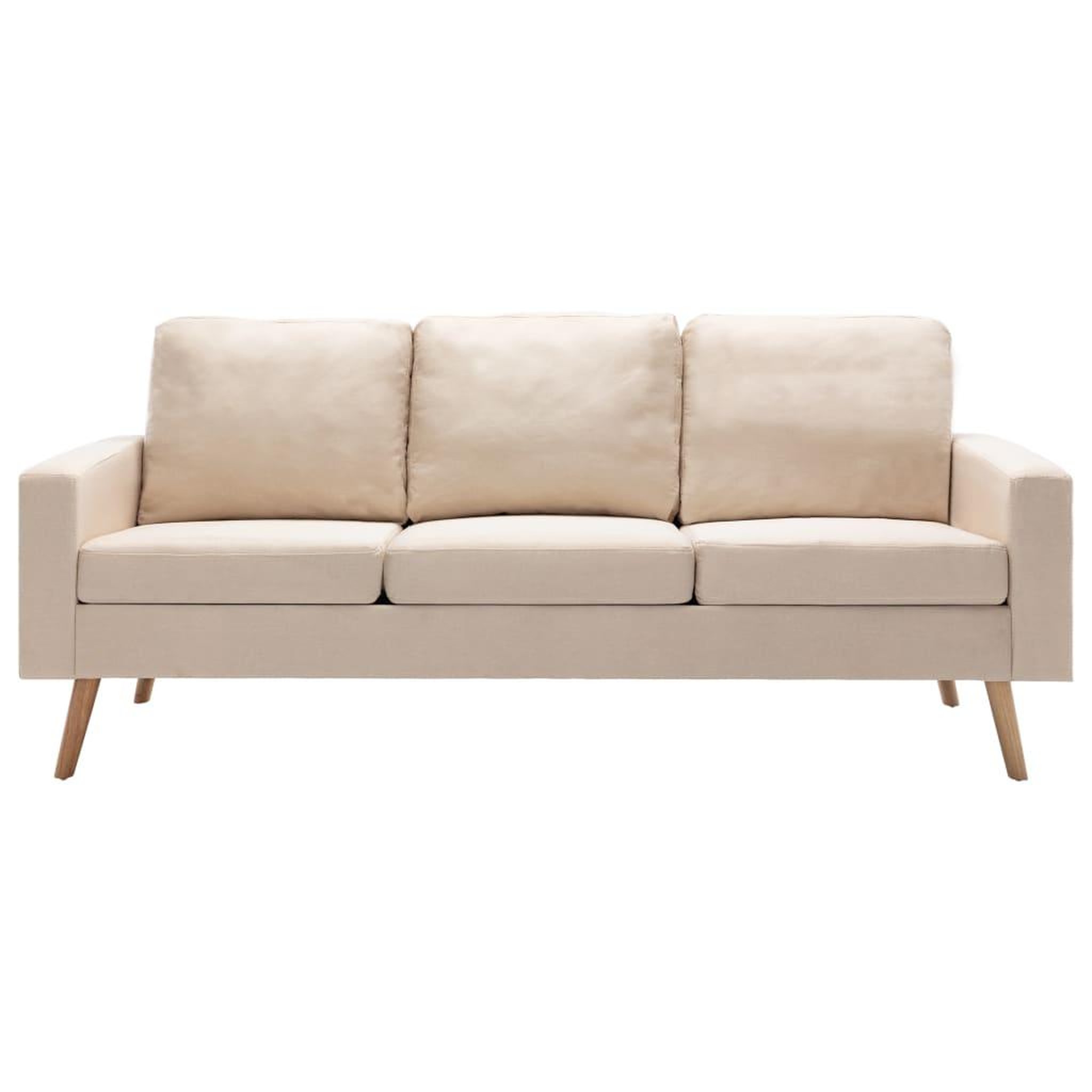 Voir la diapositive 3 : VIDAXL Ensemble de canapes 2 pcs Tissu Creme