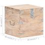 Voir la diapositive 6 : VIDAXL Coffre 40x40x40 cm Bois d'acacia solide
