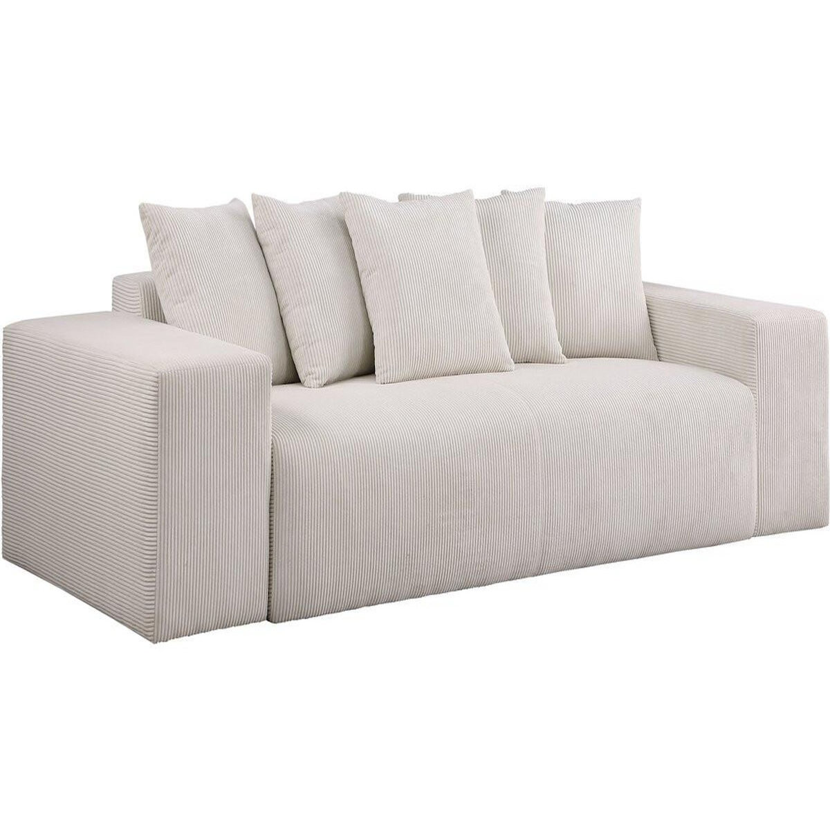 Habitat et Jardin Canapé fixe 3 places en velours côtelé  Rivoli  - Beige