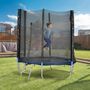 Voir la diapositive 2 : HOMCOM Trampoline d'extérieur Ø 180 cm avec filet de sécurité, poteaux rembourrés et échelle