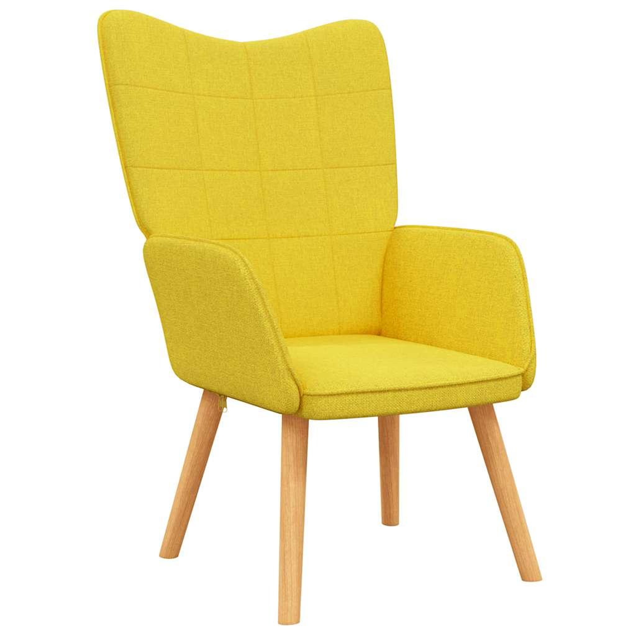 Voir la diapositive 2 : VIDAXL Chaise de relaxation Jaune moutarde Tissu